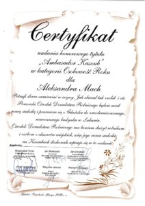 certyfikat Ambasador Kaszub